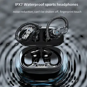 2024 New Design Waterproof IPX7 TWS 5.3 Sport Wireless Earphones LED Display Noise Cancelling Long-lasting Blue Tooth Earphone