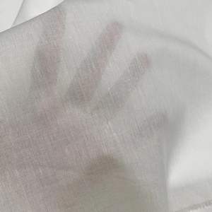 Vente en gros de <span class=keywords><strong>mousseline</strong></span> 100 coton popeline transparente tissu uni <span class=keywords><strong>pour</strong></span> chemise longue Voile blanchi poche doublure tissu 90*88 blanc - Product Image 5