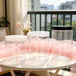 PET Plastic Jars Empty Food Storage Container 30ml-1000ml with Plastic Lids - Product Image 1