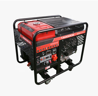 Générateur d'essence triphasé 10 kW 50 Hz à démarrage électrique par lanceur, portable, pour chantier et alimentation de secours en cas de surcharge