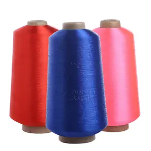 High color fastness China polyester yarn 100D 75D Bright 100% Polyester dty dyed colorful Denier 50/24 Polyester Yarn Fdy