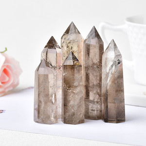 Punte di Cristallo Premium all'Ingrosso, Pietre Curative, <span class=keywords><strong>Torre</strong></span> di Cristallo di Quarzo Fumé per Decorazione - Product Image 3