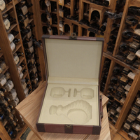 Bouteilles de vin personnalisées haut de gamme verres panier boîtes mode emballage en cuir PU avec poignée haute qualité 2mm papier UV avantage