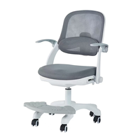 Chaise d'apprentissage pour enfants avec dossier en maille respirante, cadre en fer confortable, siège correcteur, accoudoirs, design simple