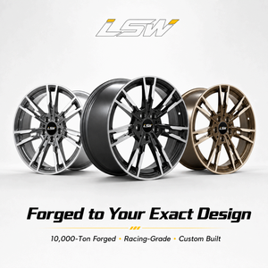 ล้อฟอร์จ LS8149 ขนาด 18x8.5 19x9.5 20x10 5x112 5x120 แบบสแต็กเกอร์ สีดำ ขอบเจียรลายแยก สำหรับ BMW Mercedes Benz - Product Image 5