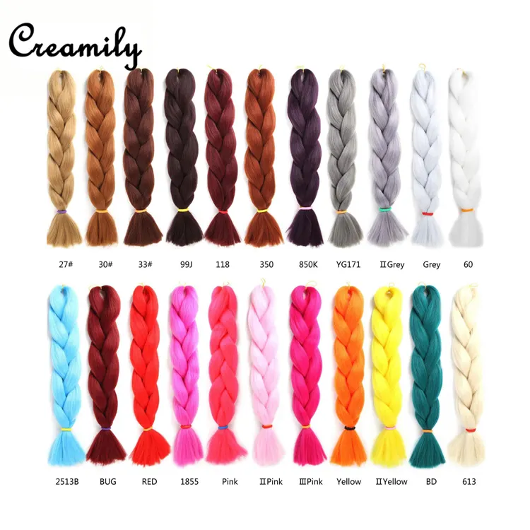 Creamily Tóc Miễn Phí Mẫu Bán Buôn X Pression Ombre Tổng Hợp Bện Bím Tóc Tóc Cho Bện