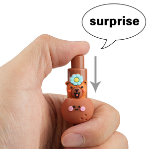 O & Q khuyến mại Kawaii Dễ thương capybara văn phòng phẩm Quà Tặng bấm vào bóng bút với 0.7mm màu xanh đen mực cho trẻ em nhựa Hide bút - Product Image 3