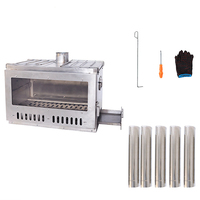 Poêle de chauffage extérieur moderne Luling BL370B en acier inoxydable, grand format, à bois, barbecue portable et pliable pour fêtes en plein air