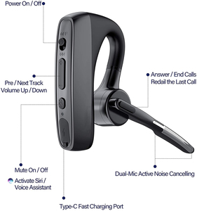 Tai Nghe K18 Bluetooth V5.1, Tai Nghe Bluetooth Không Dây Chống Ồn Hai Mic Dành Cho Doanh Nhân/Văn Phòng/Lái Xe - Product Image 3