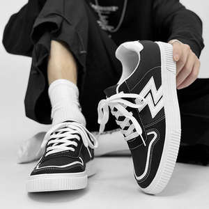 Baskets plates pour hommes 2025 – Vente directe usine – Chaussures décontractées Joker simples pour étudiants, style skateboard, avec lacets - Product Image 5