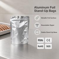Sacs en aluminium pour aliments pour animaux de compagnie, autoportants, imperméables, recyclables, pour collations, fruits secs, emballage refermable