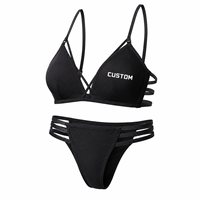 Groothandel op maat gemaakte bikini's met eigen label en digitale print voor merkcollectie, op maat gemaakte bikini's strandkleding