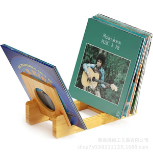 Wooden <b>Record</b> Rack Storage Shelf For Vinyl Cd Album Photo Desktop Organizer Single Layer Display <b>Stand</b> - Product Image 4