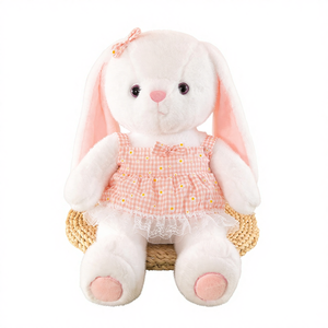 Nuevo Peluche Creativo de Conejito con Vestido Floral, Peluches de Conejo Regordete, Relajante y Curativo, Muñecos de Peluche con Expresiones Faciales Lindas - Product Image 1