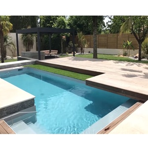 Couverture de piscine incroyablement escamotable 2022, <span class=keywords><strong>double</strong></span> fonction : couverture de piscine coulissante et terrasse pour maisons modernes - Product Image 6