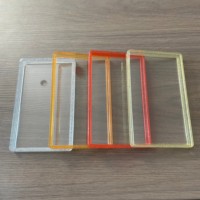 Pelindung Slab PSA Akrilik Transparan, Bingkai Bumper TPU Gradasi untuk Kotak Display Kartu Hadiah