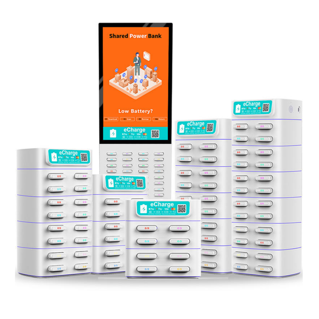 Portable 5000mAh Power Bank Charging Station for Cafe Shops Mobile Phone Rentable for Outdoor Computer Camera Sharing Features