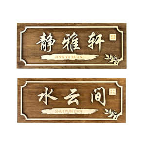 Letrero para colgar en la puerta grabado con corte láser personalizado gratis letrero de madera <span class=keywords><strong>3D</strong></span> para regalos - Product Image 6