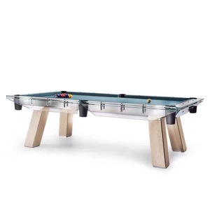 <span class=keywords><strong>Table</strong></span> de <span class=keywords><strong>billard</strong></span> en verre transparent de 7/8/9 pieds, verre trempé et finition bois, pour divertissement haut de gamme <span class=keywords><strong>à</strong></span> domicile - Product Image 5