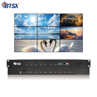 4K60 HDMI DP to 9HDMI Video Matrix HDCP2.2 24bit RGB444 Color Power-off Memory DHCP IP Adjustable for VR Immersive Display