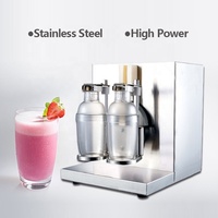 Nouvelle machine à secouer le thé à bulles automatique en acier inoxydable à double tête pour le thé au lait