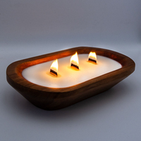 Salat-Servierschalen, Gewürzbehälter, Kerzenhalter, Mini Bio-Formen, Ablagebehälter, kleine Holzschale aus Akazienholz mit Löffel