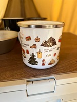 Pot de stockage en émail de haute qualité avec couvercle en acier cuisinière à induction compatible pour thé café sucre sel