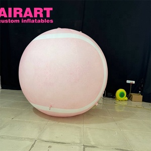 2m Diameter Sports Meeting Decoration Inflatable pink Baseball,inflatable Baseball Model Balloon - Product Image 2