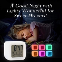 Réveil Led à couleur changeante, horloge à Sublimation à Cube fonctionnant sur batterie