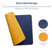 Tapis de souris en cuir PU imperméable, tapis de jeu, coussin de bureau, pour ordinateur portable, PC, MacBook