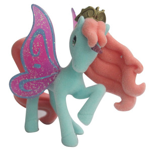 WJ2613 Mini <span class=keywords><strong>Unicorno</strong></span> Pony <span class=keywords><strong>con</strong></span> <span class=keywords><strong>Ali</strong></span> Colorate in PVC Floccato, Statuette Anime per Bambini - Product Image 2