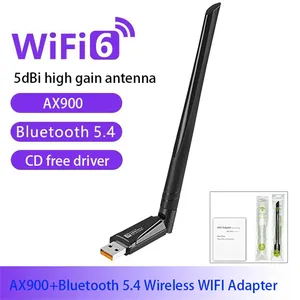 Adaptador <span class=keywords><strong>USB</strong></span> WiFi 6 AX900 de 900 Mbps, 2 en 1, Tarjeta de Red BT 5.4, <span class=keywords><strong>Antena</strong></span> de 2.4G y 5Ghz de 5dbi, Receptor <span class=keywords><strong>USB</strong></span> Wifi, Sin Controlador <span class=keywords><strong>para</strong></span> <span class=keywords><strong>PC</strong></span> - Product Image 1