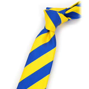 Мужской галстук из жаккардового шелка с цветочным узором, сине-белый, с золотыми вставками, в полоску, для официальных мероприятий и деловых встреч - Product Image 3