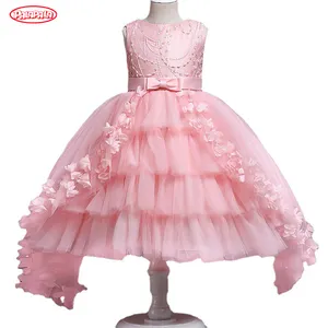 工場価格夏の女の赤ちゃんプリンセス服ページェント結婚式の女の子プリンセスエレガントな刺繍ブティックドレス