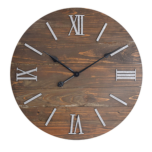 Rustic Frameless <strong>Extra</strong> <strong>Large</strong> 32 Inch Country Style Wooden <strong>Wall</strong> <strong>Clock</strong> for Farmhouse - Product Image 4