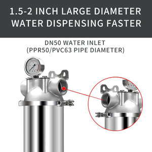 רשת פלדה LI-10T 40 מיקרון 316 נירוסטה מסנן ידני זרימה גדולה 100000l/h חיצוני - Product Image 6