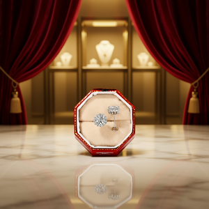 Orecchini Barnival Station in Oro Bianco con Diamanti Naturali Taglio Brillante Rotondo Colore G Stile Classico da Sposa per Donna - Product Image 2