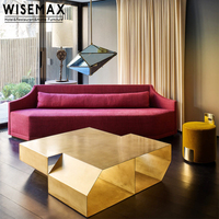 WISEMAX — meuble personnalisé pour salon, tabouret rond en tissu velours, chaise de salon