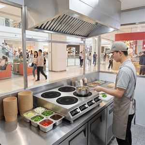 Cocina de Inducción Comercial de Doble Zona con Pantalla Digital de Potencia para Puestos de Comida, Carritos Móviles y Restaurantes - Product Image 5