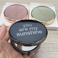 Miroir pour décoration de maison Miroir de poche en métal avec logo personnalisé Mini miroir de maquillage cadeau promotionnel personnalisé