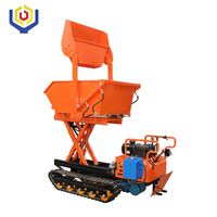 Benzinmotorbetriebener Frontlader Mini-Lader Gummiketten-Transporter Raupenmini-Dumper 1 Jahr Garantie 1000KG Traglast