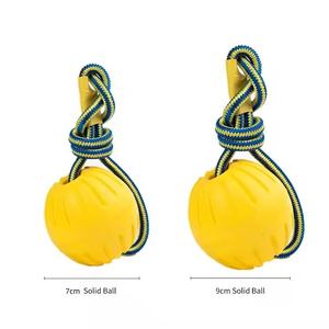 Jouet flottant indestructible pour <span class=keywords><strong>chien</strong></span> en mousse EVA, balle de jeu et de rapport avec trou central de 9 cm, pour animaux de compagnie - Product Image 4