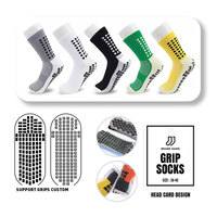 Chaussettes de football pour jeunes avec grip antidérapant, protection de la cheville, respirantes et à séchage rapide, logo personnalisé pour clubs/écoles