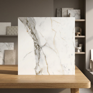 Baldosas de Porcelana Pulida Marrón Breccia, 600x600mm, Aspecto Mármol, Cerámica - Product Image 6