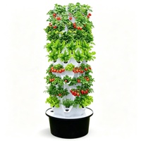 Tour hydroponique à 36/42/48 trous, jardinière verticale à 6/7/8 niveaux, système de culture sans sol à circulation automatique pour plantes d'intérieur et d'extérieur