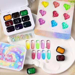 Vente chaude 9 grille Nail Art solide Pat peinture Gel vernis Non-lavage dégradé couleur floraison <span class=keywords><strong>dessin</strong></span> ongles tapotant vernis Gel - Product Image 4