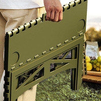 Table pliante d'extérieur pour pique-nique et camping, en plastique léger, portable, simple, élégante, rectangulaire, petite, pour la maison et le rangement, pour repas