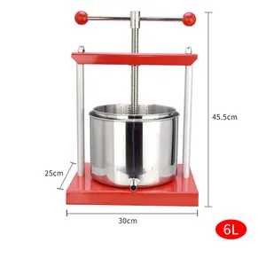 Mini Manual Fruit Wine Press Food Grade Stainless Steel Fruit Press For Home Use Juice Making For Apple Carrot Orange Berry