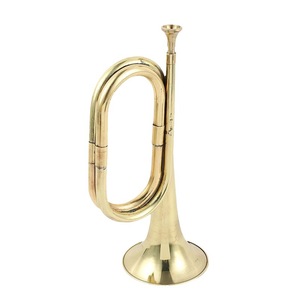 <span class=keywords><strong>Petit</strong></span> Pas en Laiton Laque d'Or Bugle Prop Horn C <span class=keywords><strong>Instrument</strong></span> à <span class=keywords><strong>Vent</strong></span> Occidental - Product Image 5