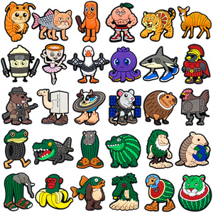 Figurines en plastique souple PVC, style italien, Tung Tung Tung Sahur, accessoires de chaussures DIY, breloques pour sabots, unisexe - Product Image 2